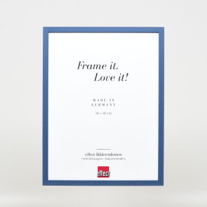 Effect Wooden Frame Profile 35 blue 25x50 cm Museum Glass