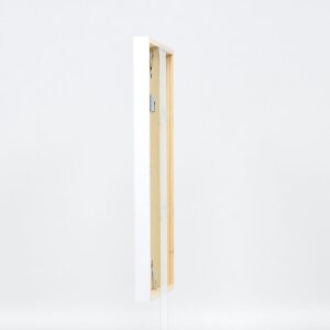 Effect Wooden Frame Profile 35 white 25x50 cm Museum Glass