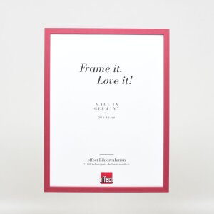 Effect Wooden Frame Profile 35 red 25x60 cm Museum Glass