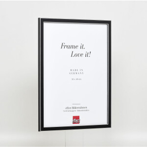 Effect Solid Wood Picture Frame Profile 39 black 18x27 cm Museum Glass