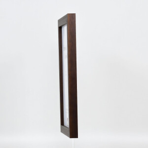 Effect wooden picture frame profile 52 dark brown 70x100 cm museum glass