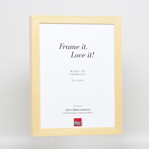 Effect Wooden Picture Frame Profile 55 natural 50x60 cm Museum Glass