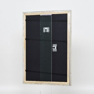 Effect wooden picture frame profile 85 silver 20x30 cm museum glass