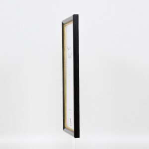 Effect wooden picture frame profile 85 black 35x100 cm museum glass