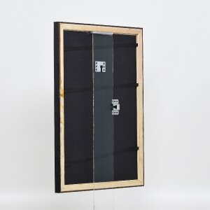 Effect wooden picture frame profile 85 black 60x80 cm museum glass