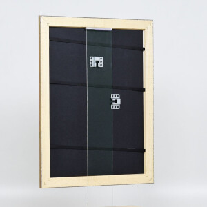 Effect wooden frame profile 94 gold 10x10 cm museum glass