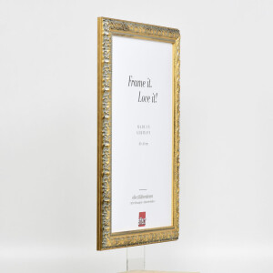 Effect wooden frame profile 94 gold 10x15 cm museum glass