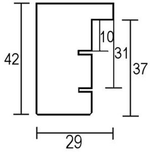 Efffect Wooden Frame Profile 55 Jersey Frame 60x90 cm white clear glass