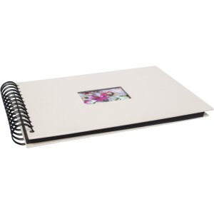 HNFD spiral album BULDANA chamois 23x17 cm 40 black pages