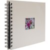 HNFD spiral album BULDANA chamois 23x17 cm 40 black pages