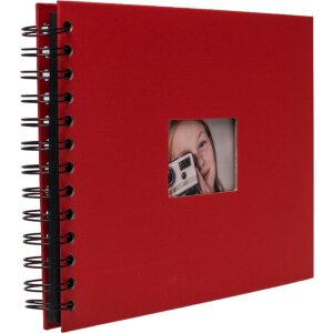 HNFD Spiral Album BULDANA red 23x17 cm 40 black pages