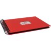 HNFD Spiral Album BULDANA red 23x17 cm 40 black pages