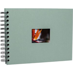 HNFD Spiral Album BULDANA eucalyptus 23x17 cm 40 black pages