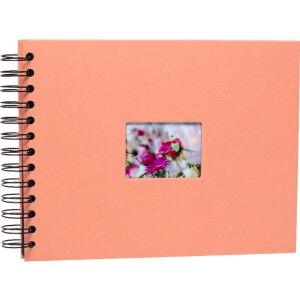 HNFD Spiral Album BULDANA coral 23x17 cm 40 black pages