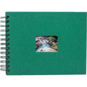 HNFD Spiral Album BULDANA fir green 23x17 cm 40 black pages