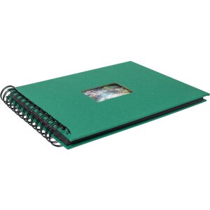 HNFD Spiral Album BULDANA fir green 23x17 cm 40 black pages