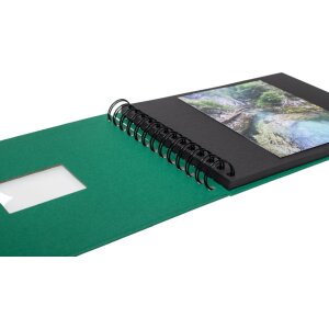 HNFD Spiral Album BULDANA fir green 23x17 cm 40 black pages