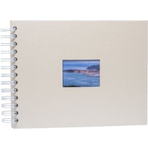 HNFD spiral album BULDANA chamois 23x17 cm 40 white pages