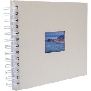 HNFD spiral album BULDANA chamois 23x17 cm 40 white pages