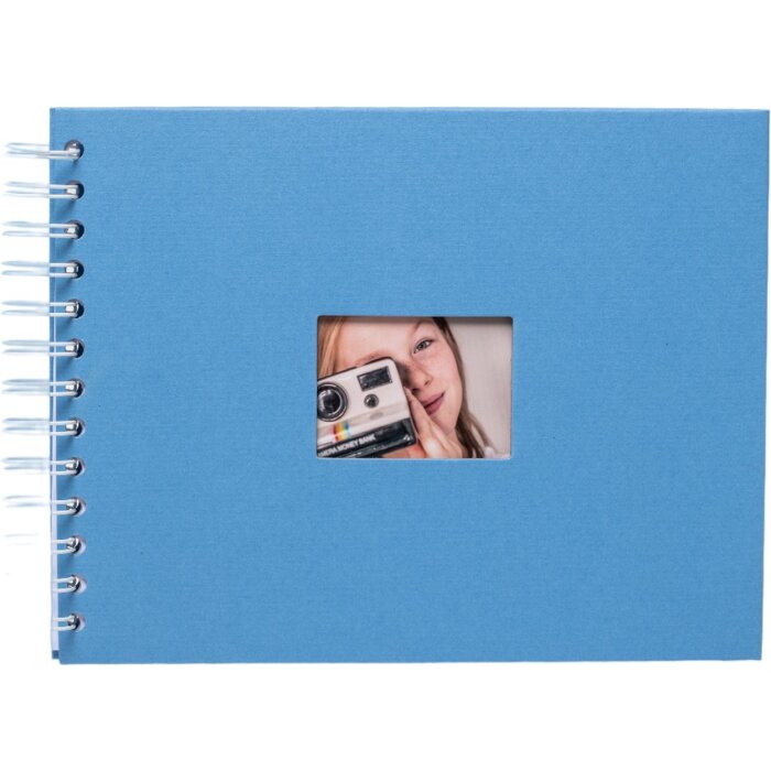 HNFD Spiral Album BULDANA dark blue 23x17 cm 40 white pages