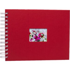 HNFD Spiral Album BULDANA red 23x17 cm 40 white pages