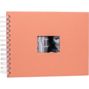 HNFD spiral album BULDANA coral 23x17 cm 40 white pages