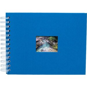 HNFD Spiral Album BULDANA steel blue 23x17 cm 40 white pages