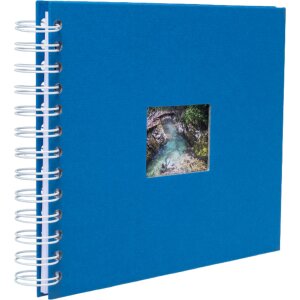 HNFD Spiral Album BULDANA steel blue 23x17 cm 40 white pages