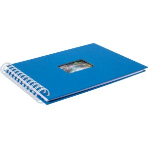 HNFD Spiral Album BULDANA steel blue 23x17 cm 40 white pages