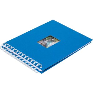 HNFD Spiral Album BULDANA steel blue 23x17 cm 40 white pages