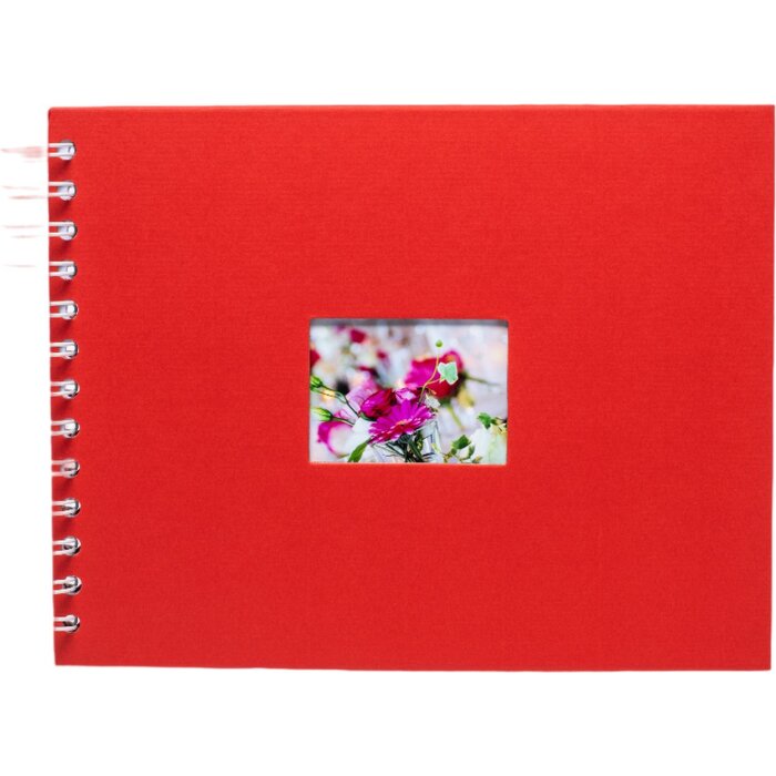 HNFD Spiral Album BULDANA tomato 23x17 cm 40 white pages