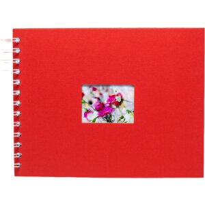 HNFD Spiral Album BULDANA tomato 23x17 cm 40 white pages