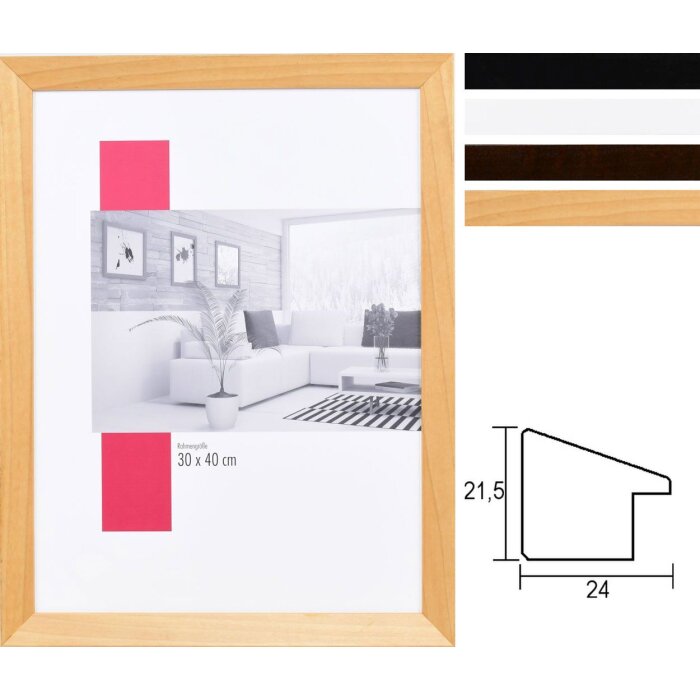 Effect Wall Mirror Wood Profile Top N 30x40 cm to 50x70 cm Mirror