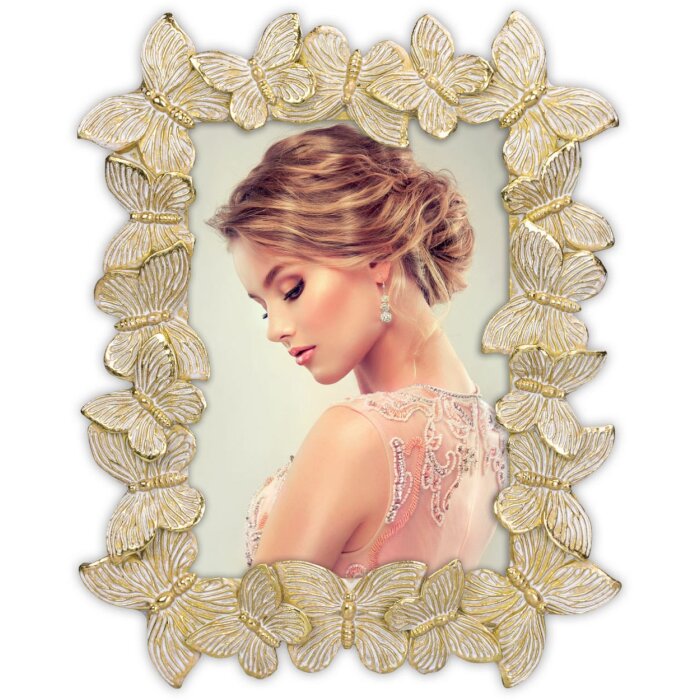 ZEP Portrait Frame Hirson gold 13x18 cm Butterflies