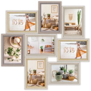 ZEP Wooden Gallery Frame Zara nature 8 photos 10x15 cm...