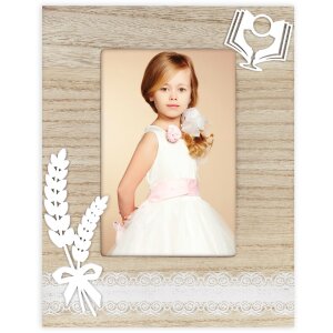 ZEP Wooden Photo Frame Ginevra brown 10x15 cm Communion...