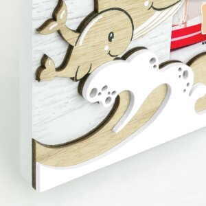 ZEP Baby Portrait Frame Willy 10x15 cm Wooden Frame Whales