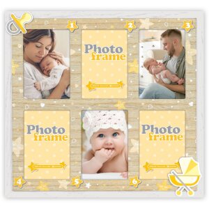 ZEP Baby Picture Frame Lucas 6 photos 7x10 cm (26x24,5 cm)