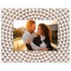 ZEP Wooden Photo Frame Lorena 10x15 cm Brown-White Hearts