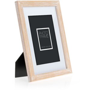 ZEP Wooden Photo Frame Fenis natural 18x24 cm with passe-partout 13x18 cm