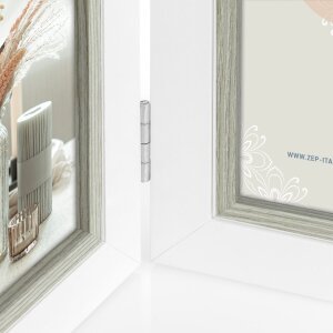 ZEP Wooden Double Frame Sion white 2 photos 10x15 cm (28,5x19 cm)