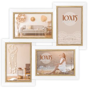 ZEP Wooden Gallery Frame Ayas white 4 photos 10x15 cm...