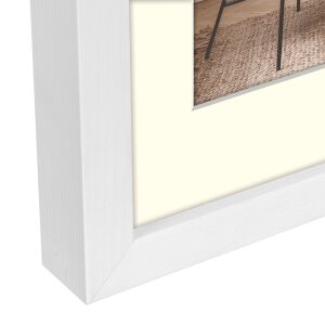 ZEP Wooden Frame Malmo white 20x30 cm with Passepartout 15x20 cm