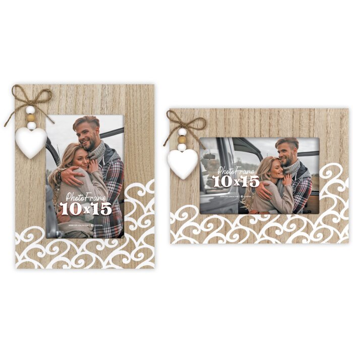 ZEP Wooden Photo Frame Luisa 10x15 cm portrait and landscape format brown