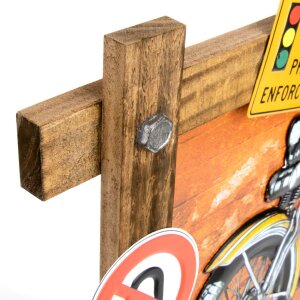 ZEP Metal Wall Decoration GRANTS 59x40x4 cm Motorbike