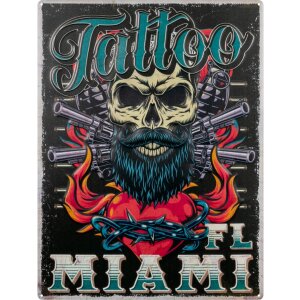 ZEP Tin Sign TATTOO 47x35x0,5 cm Miami