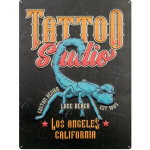 ZEP Tin Sign TATTOO 47x35x0,5 cm Long Beach