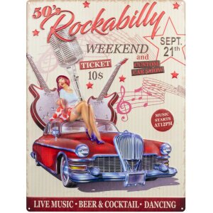 ZEP Tin Sign ROCKABILLY 47x35x0,5 cm