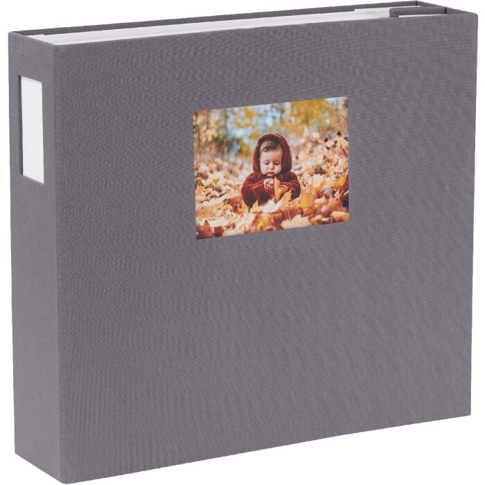 HNFD Photo album Lona grey linen 1000 pictures 34.5x33 cm 168 white pages