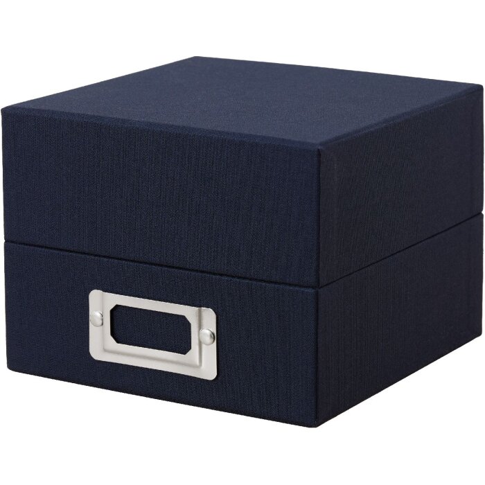 HNFD Linen photo box Sawala 700 photos 10x15 cm with dividers Linen blue